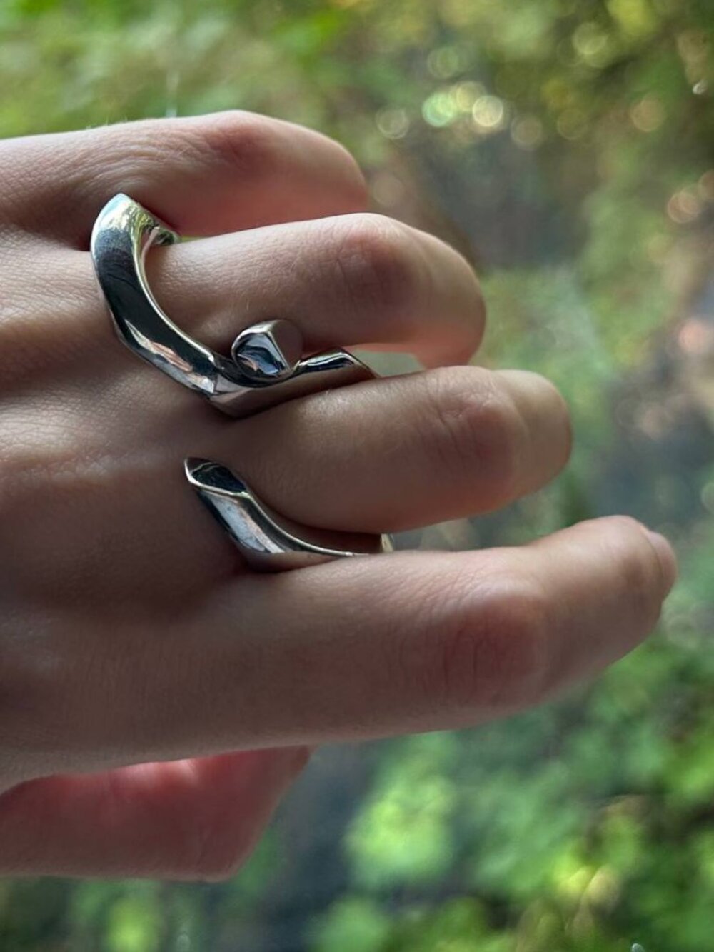 Annelise Michelson Dechainée Two Finger Band Ring, Size 6.75